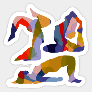 Rainbow trio Sticker